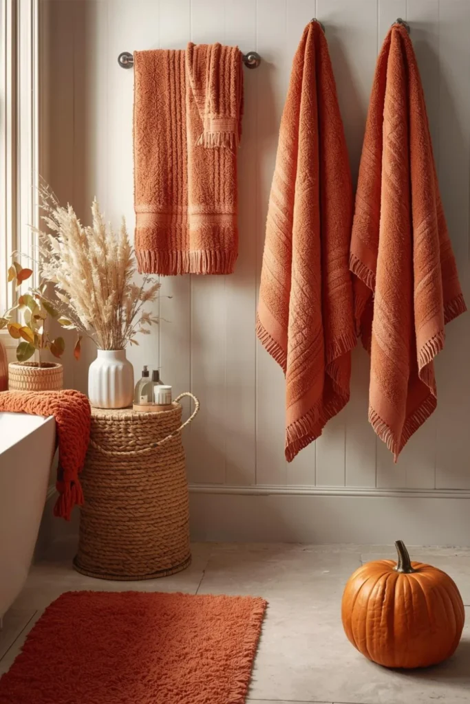 Burnt Orange Towels and Soft Textures2