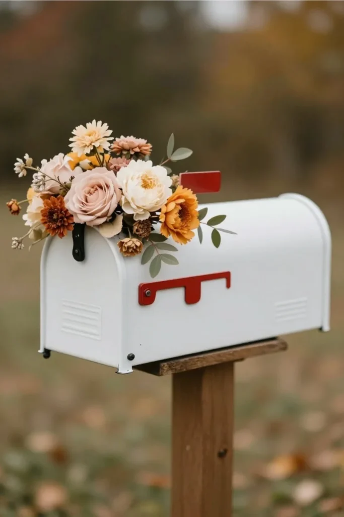 Cozy Cottage Mailbox in Autumn Bloom2