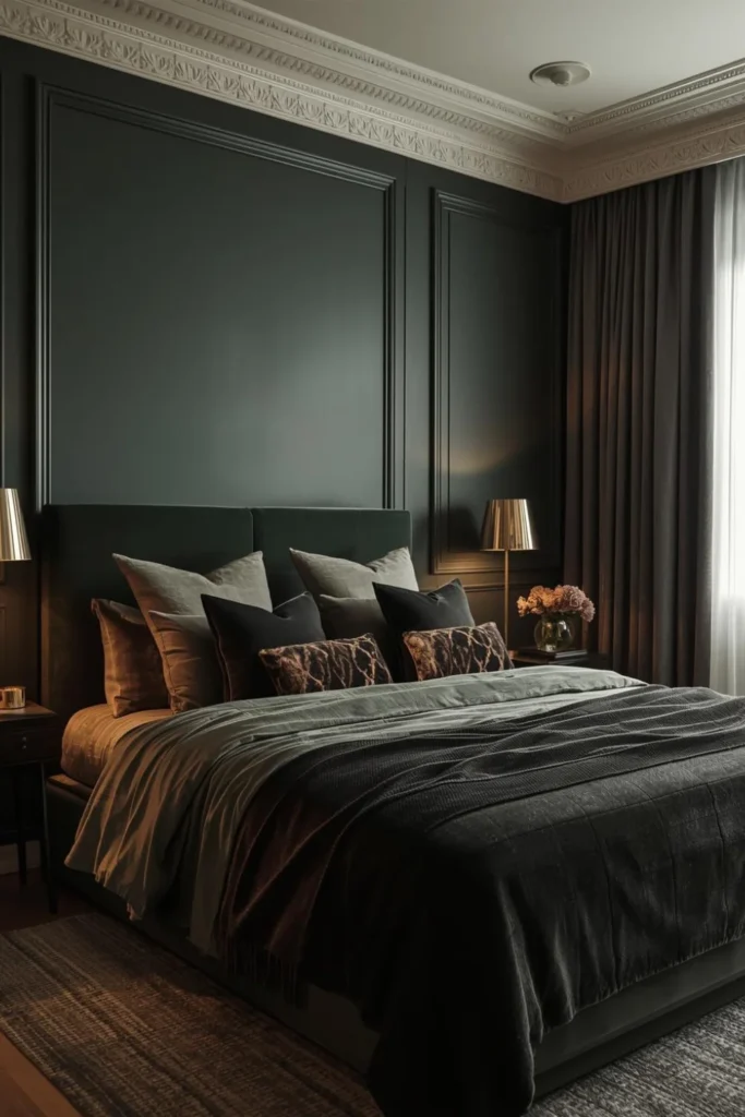 How To Decorate A Bedroom With Quiet Drama3