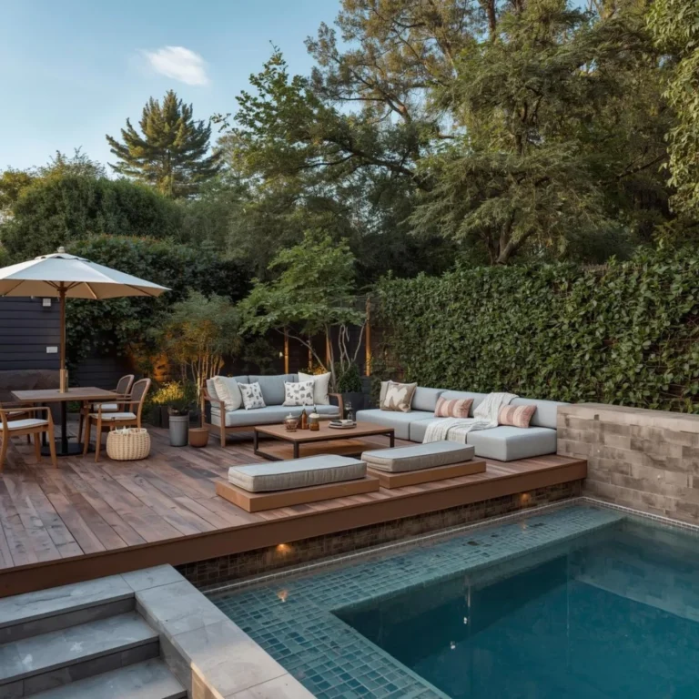 above ground pool area