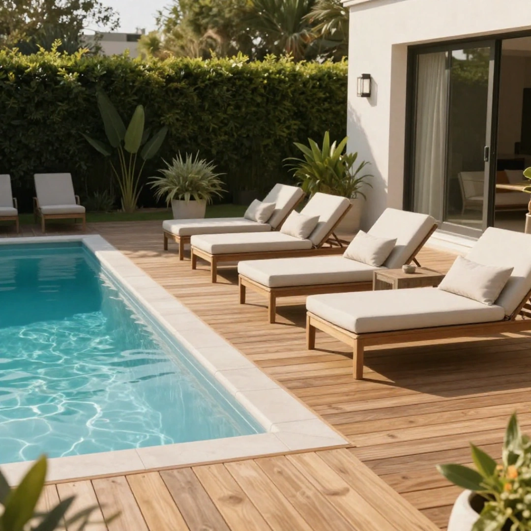 above ground pool deck