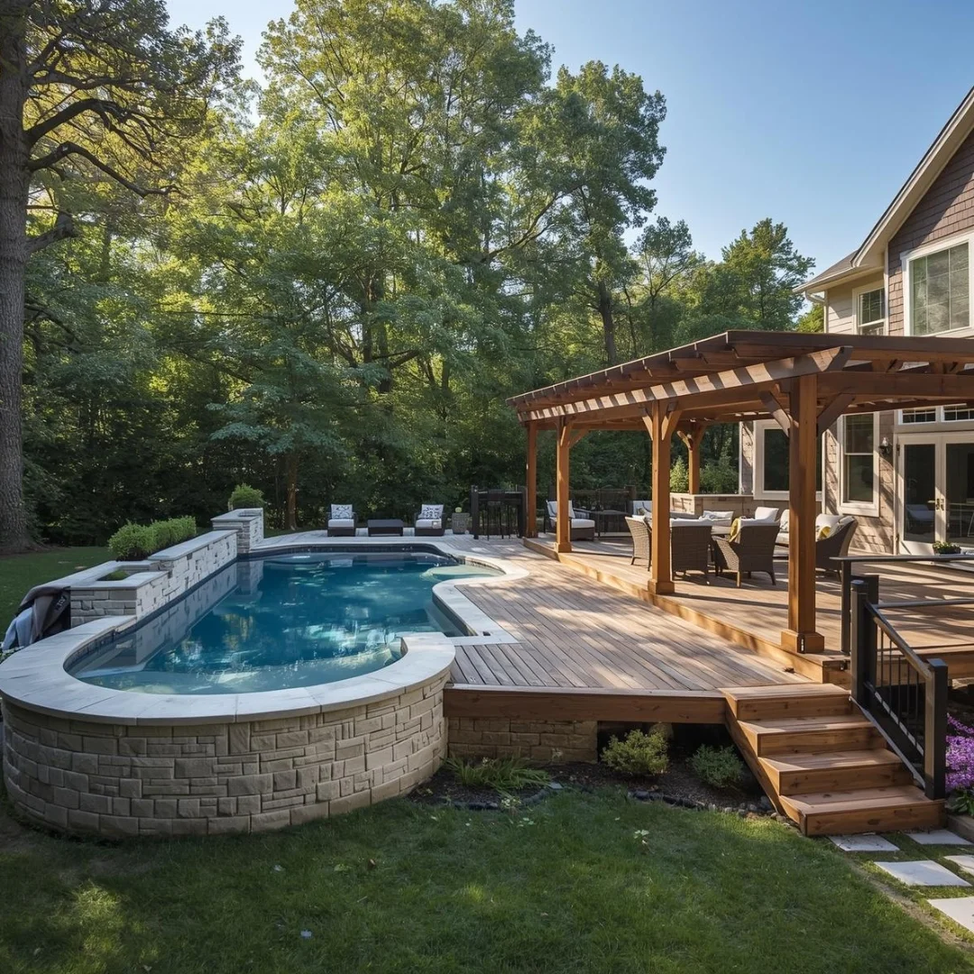 Above Ground Pool Deck Ideas