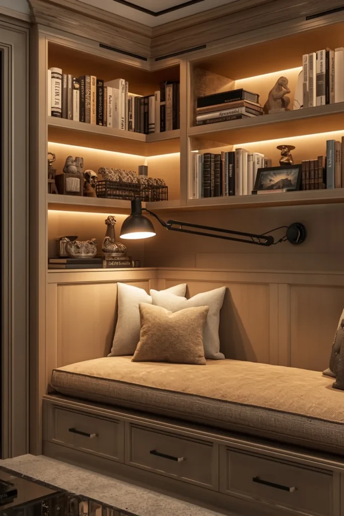 Built In Bookshelf Nook 2