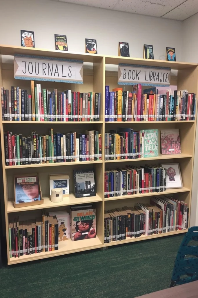 Display Mini Class Journals as a Book Wall