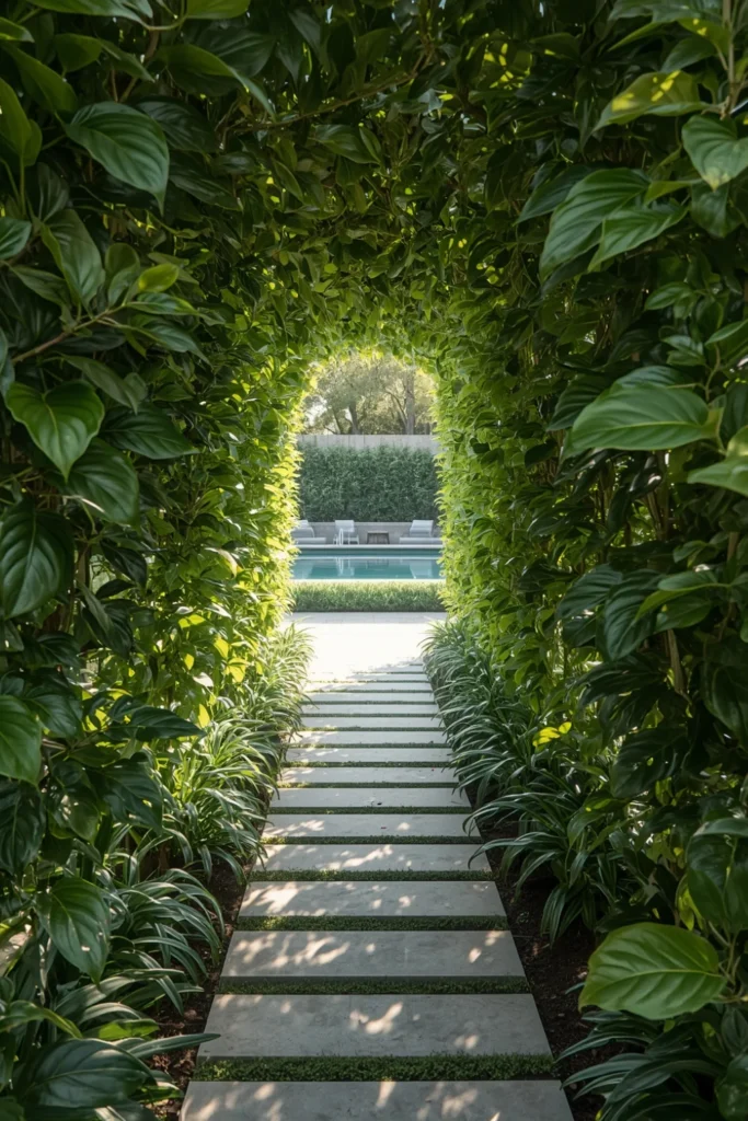 Lush Plant Corridor for Privacy