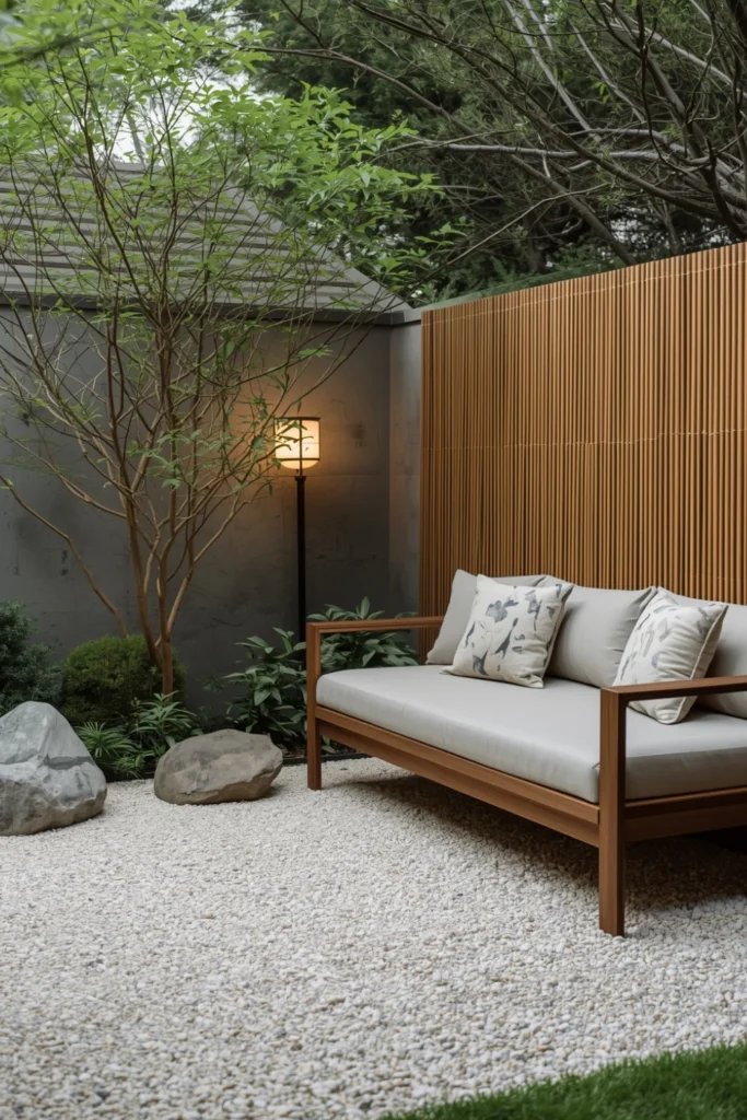 Minimal Zen Gravel Lounge 1