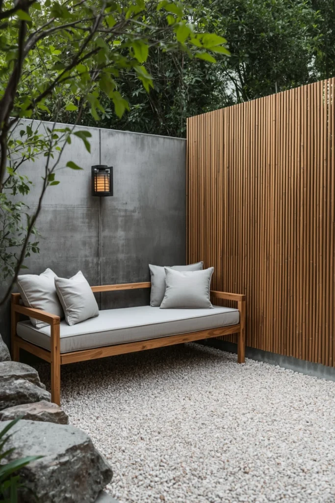 Minimal Zen Gravel Lounge