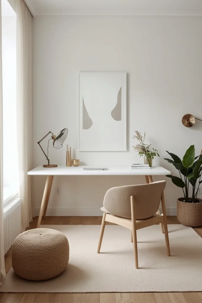 Minimalist Office with a Soft Edge