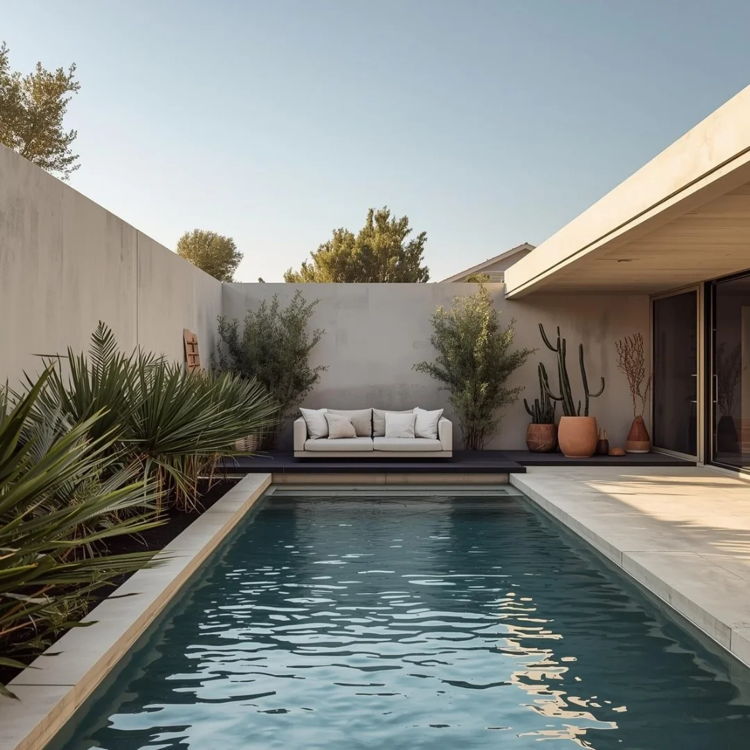 Modern Backyard Above ground