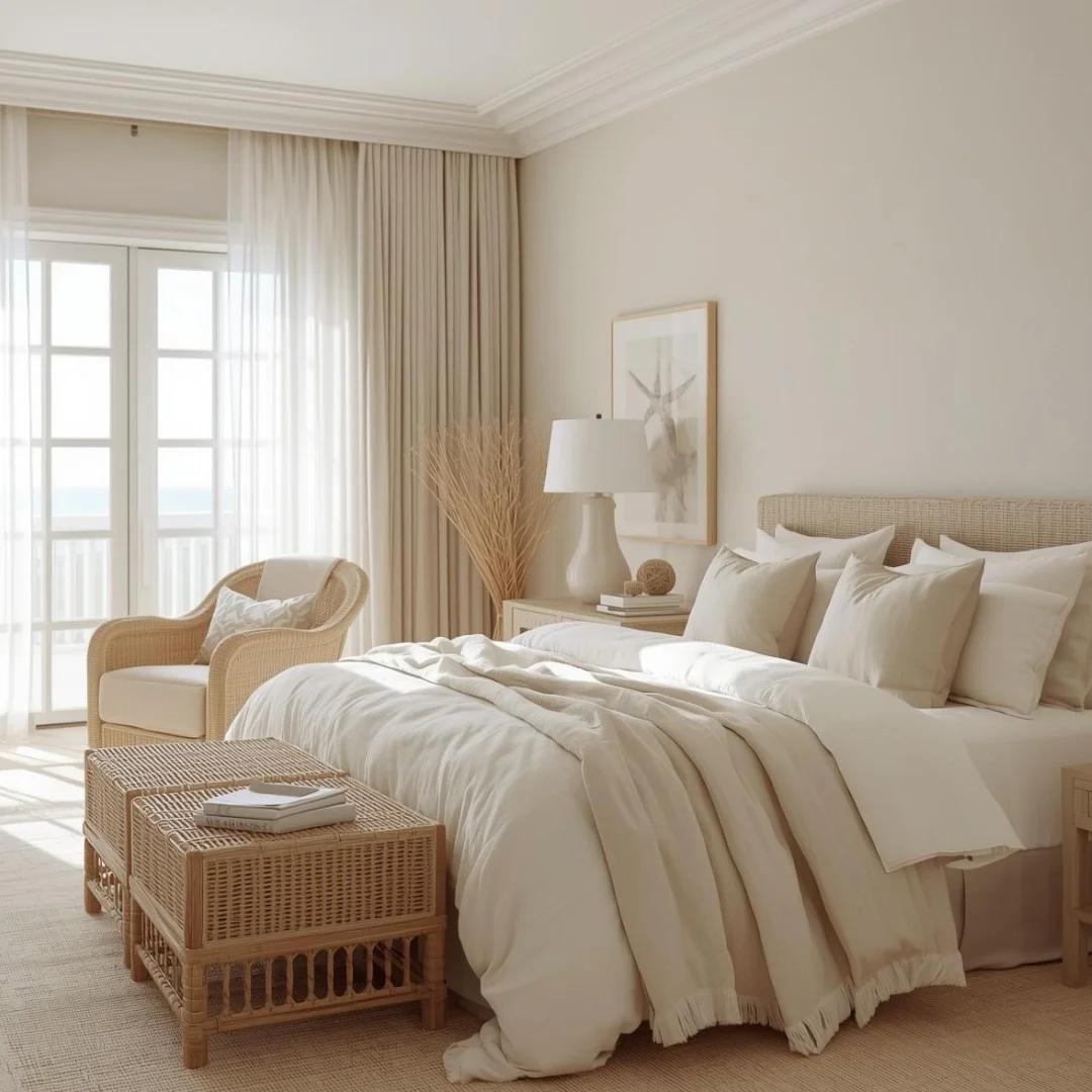 Neutral Coastal Bedroom Ideas