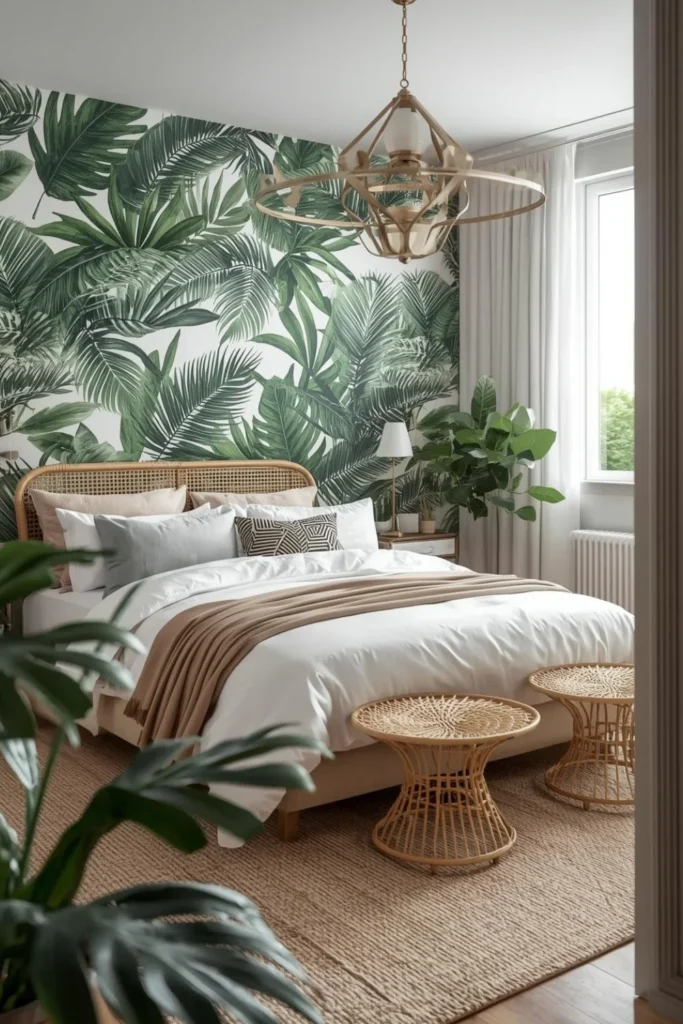 Palm Leaf Print Accen
