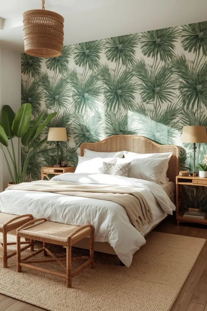 Palm Leaf Print Accen2