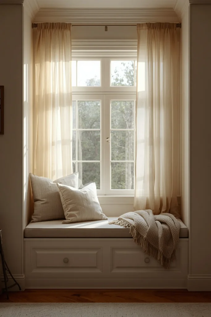 Sunlit Nook With Built In Bench
