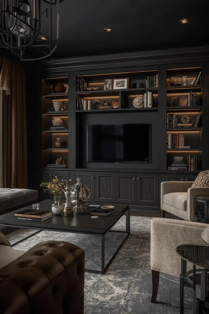 The Moody Charcoal Built In Library2 2