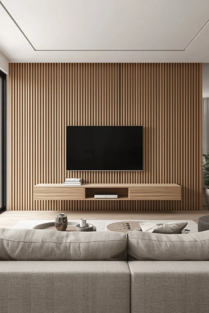 The Warm Minimalist Slat Wall