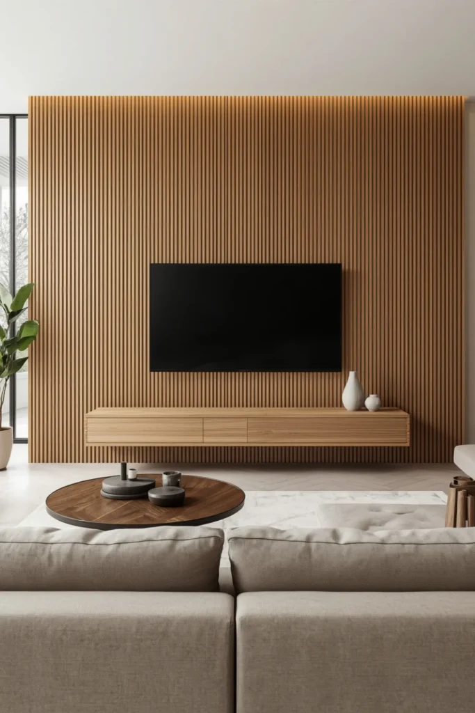 The Warm Minimalist Slat Wall1