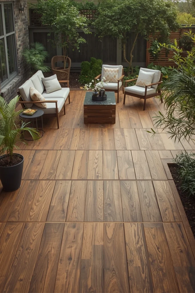 Wood Stamped Concrete That Looks Like Planks