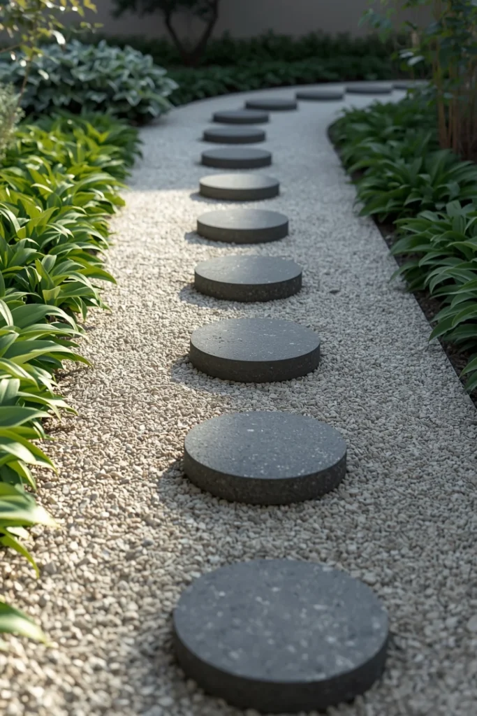 Zen Gravel Ribbon With Stepping