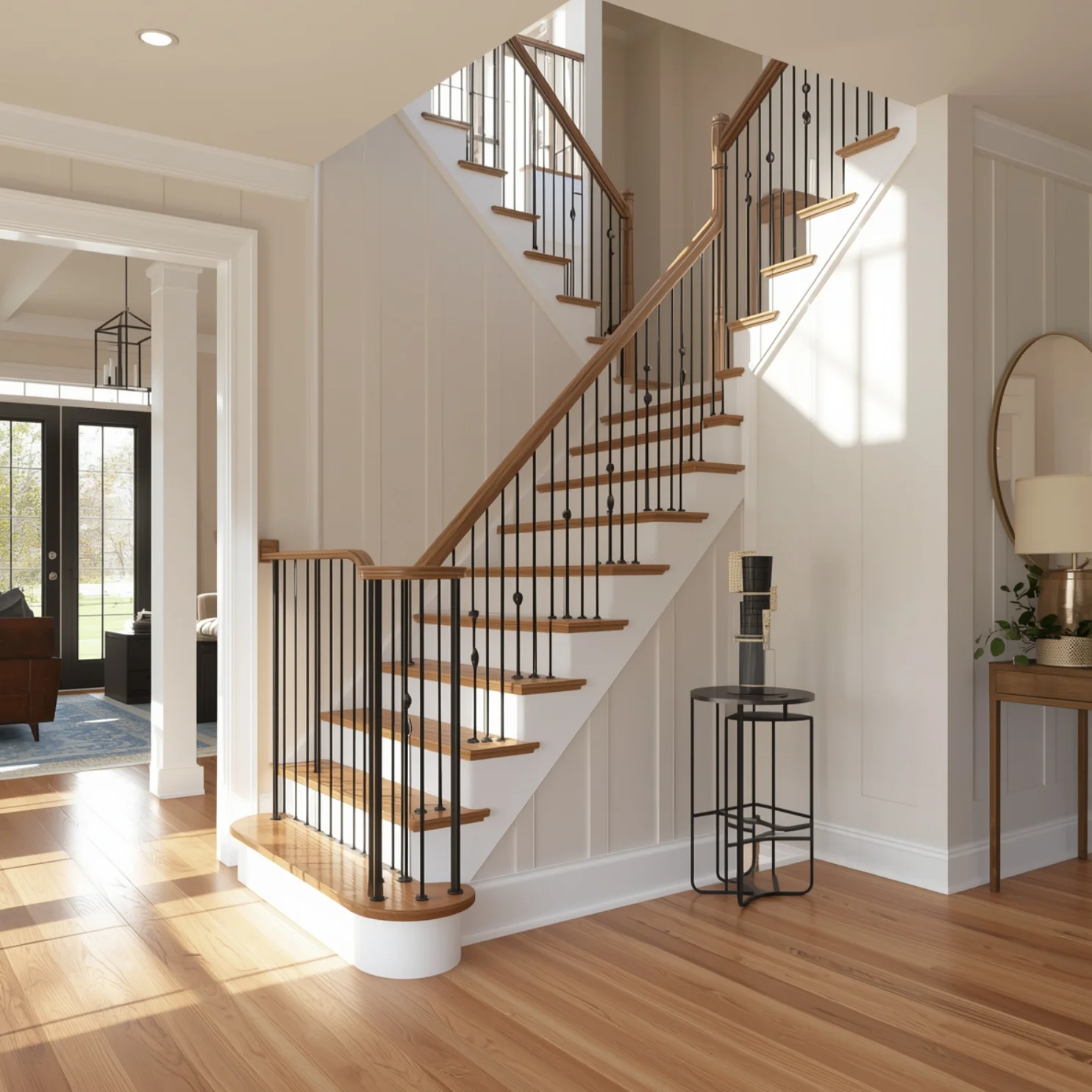 Beautiful modern farmhouse staircase