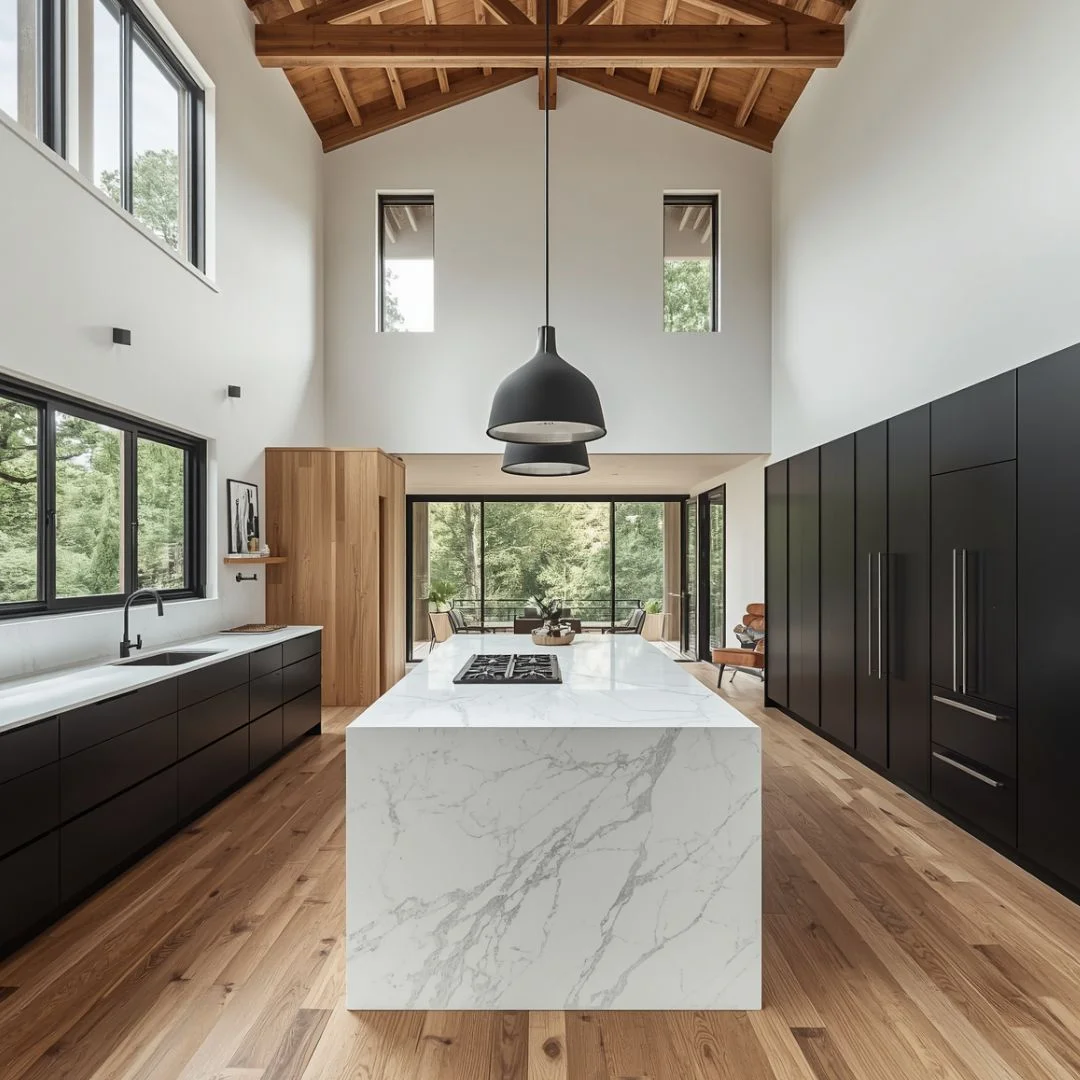 Black White Modern Barn House