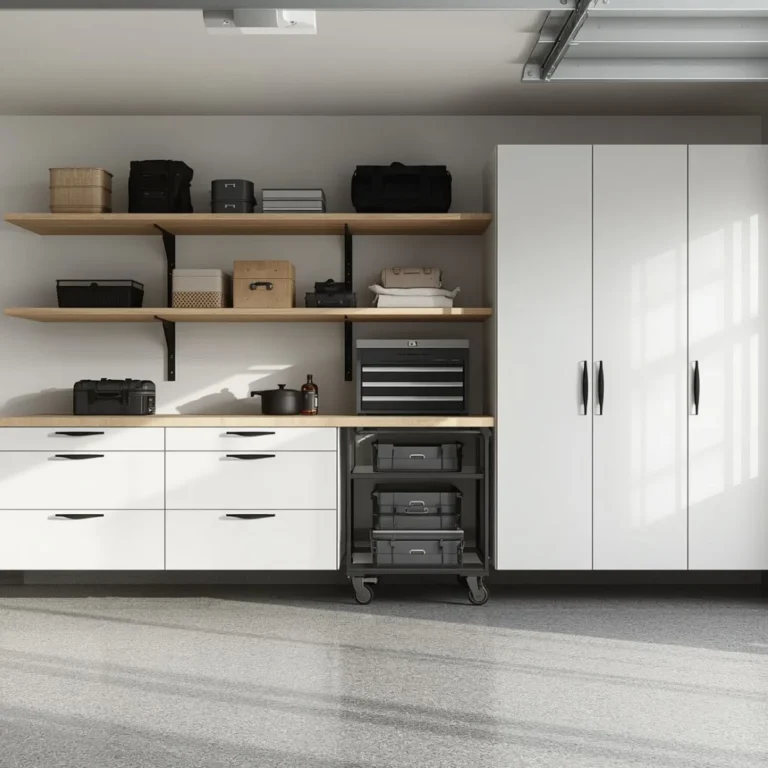 Clean Garage Shelf Styling Ideas With a Minimalist Vibe