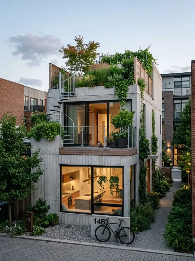 Compact Concrete Loft Home