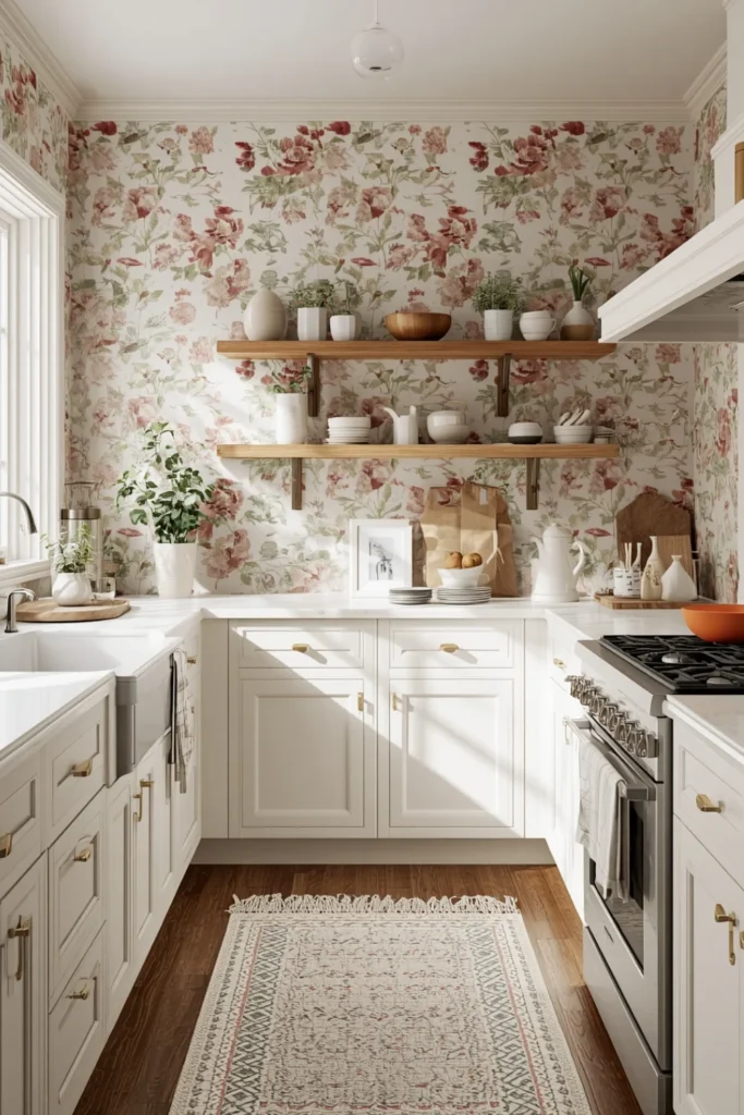 Floral Kitchen Wallpaper