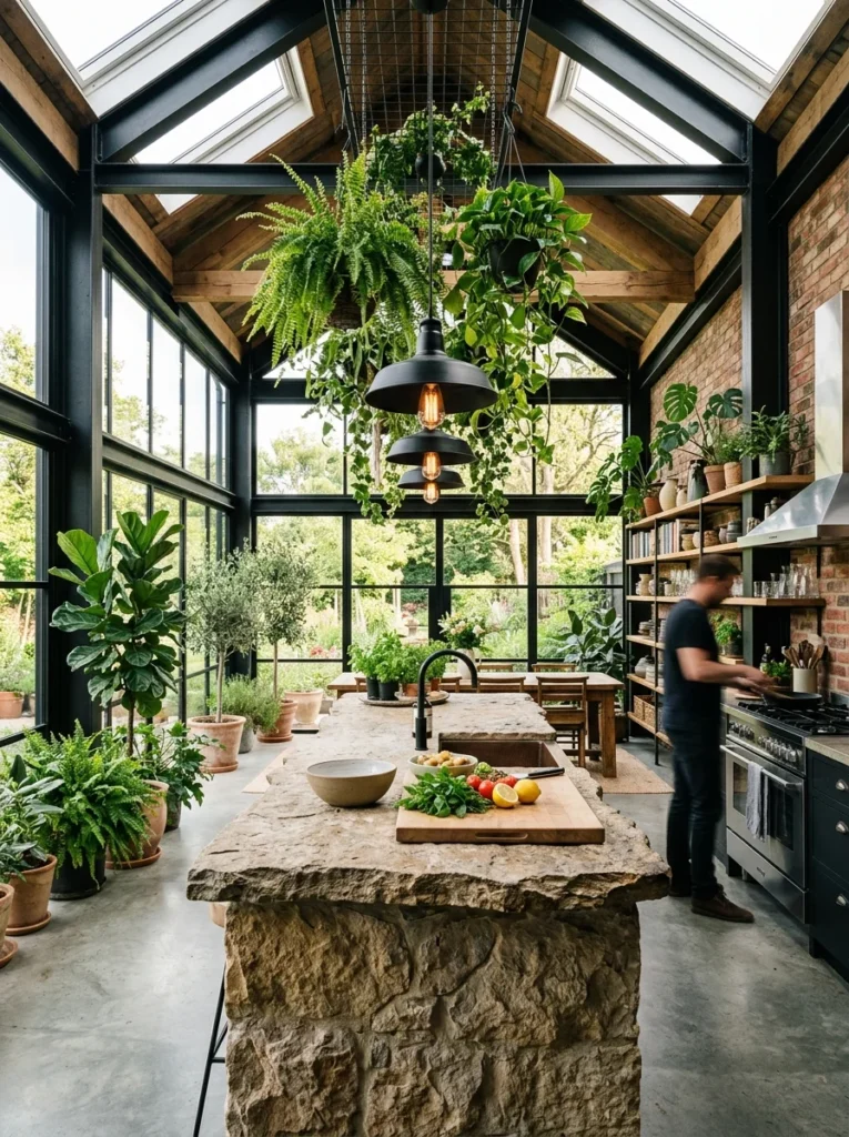 Industrial Greenhouse Kitchen1