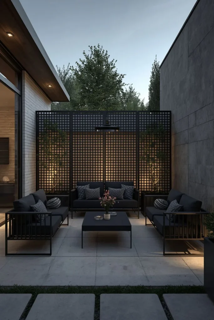 Modern Grid Panel Patio