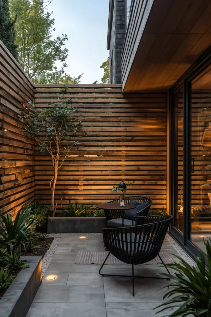 Modern Slat Wall in Reclaimed Wood2