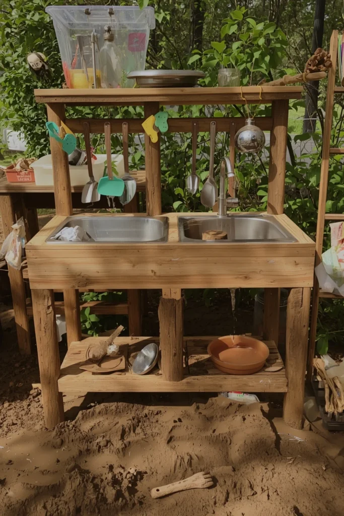 Mud Kitchen with Real Sink