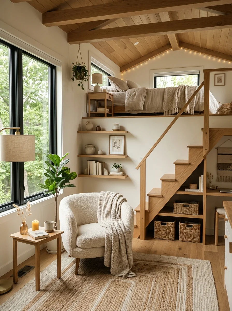 Neutral Tone Tiny Loft