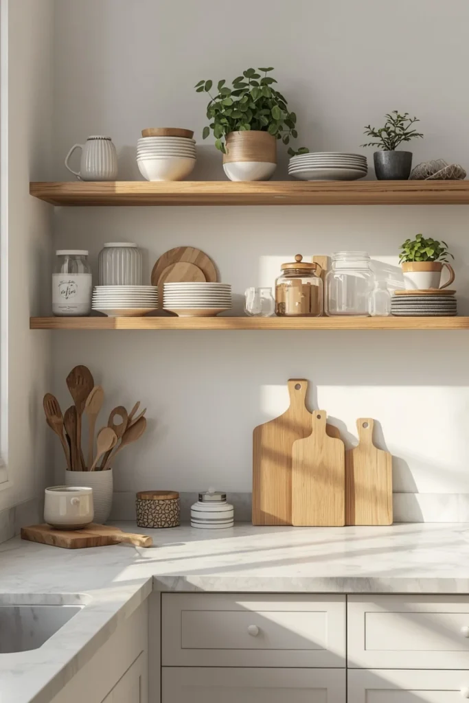 Open Shelf Kitchen Styling