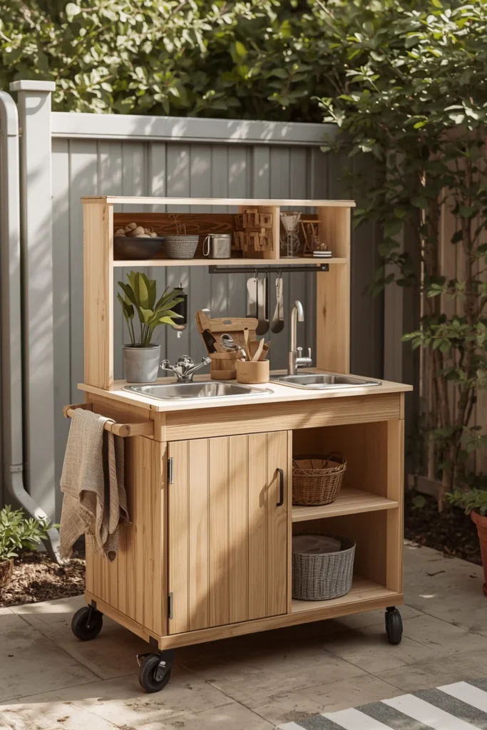 Portable Mud Kitchen Cart1