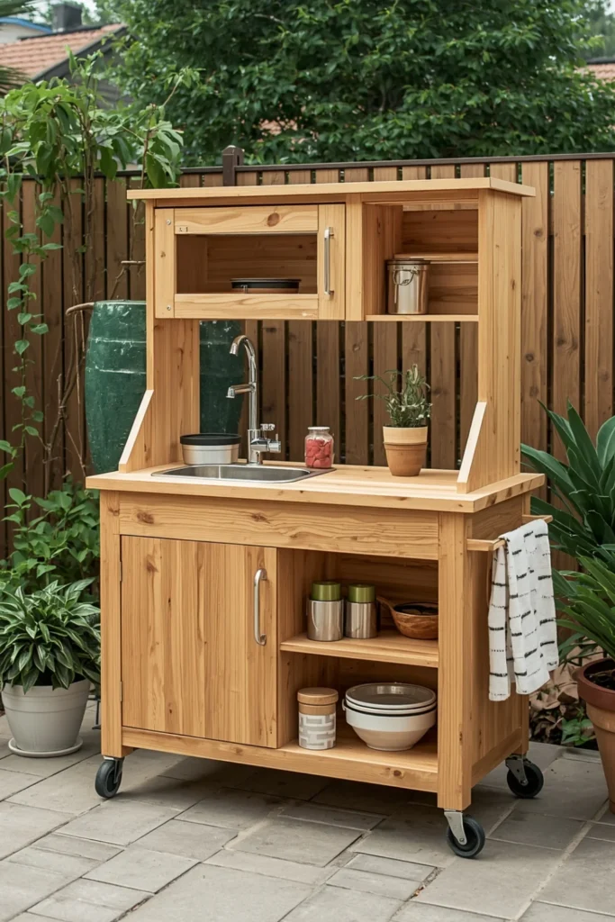 Portable Mud Kitchen Cart2