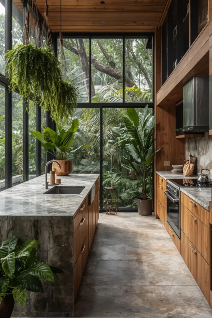 Rainforest Kitchen With Stone