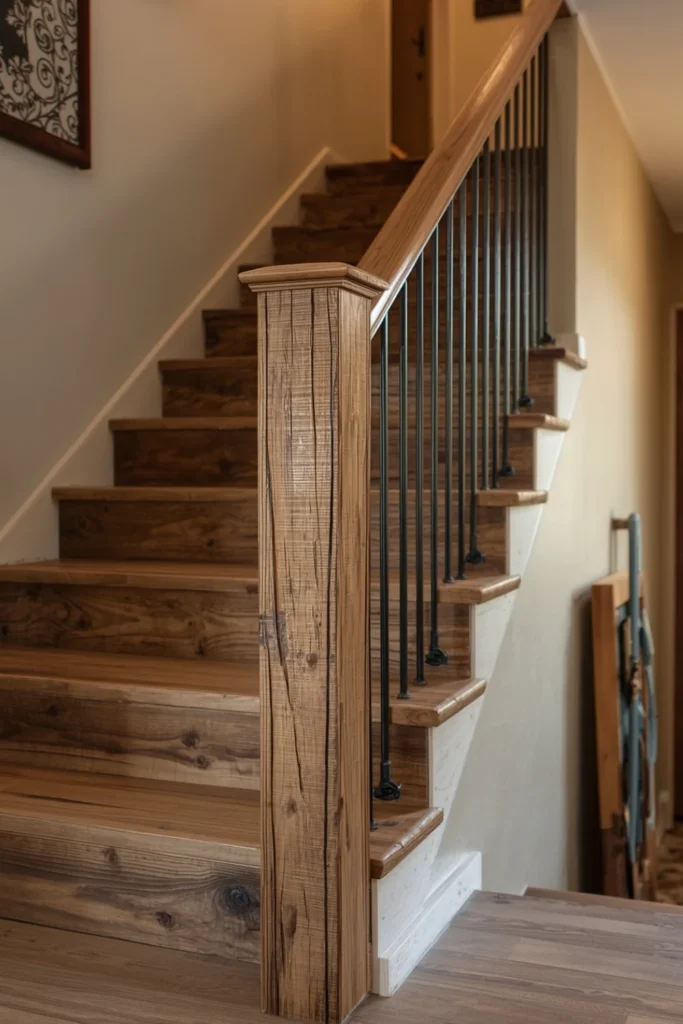 Rustic Reclaimed Wood Stair