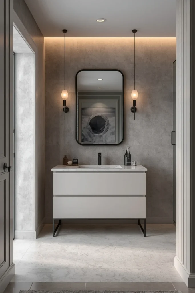 Soft Gray Bathroom