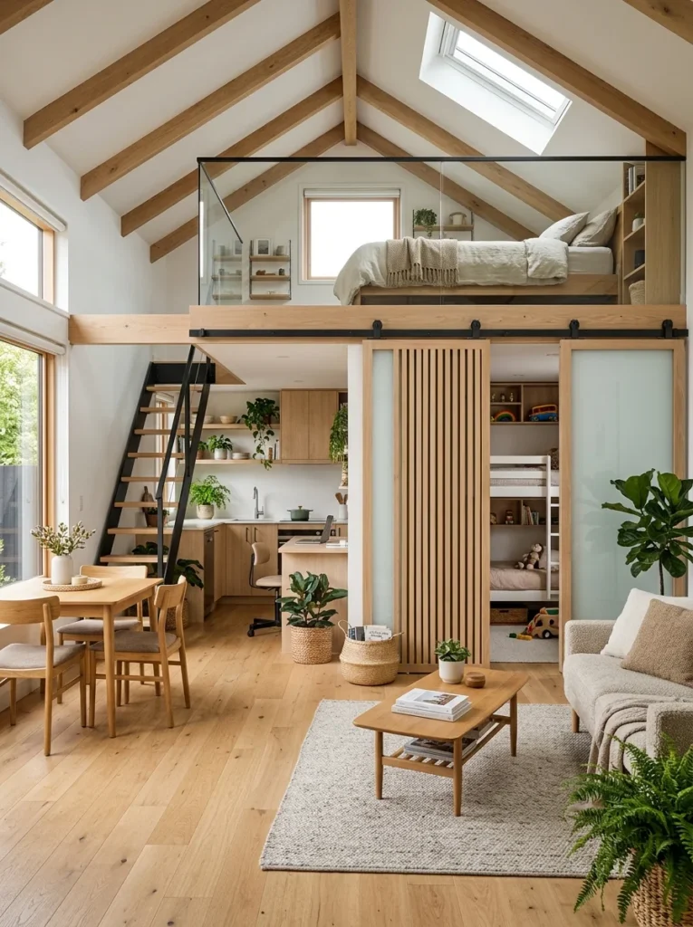 Tiny Family Loft House With Sliding1