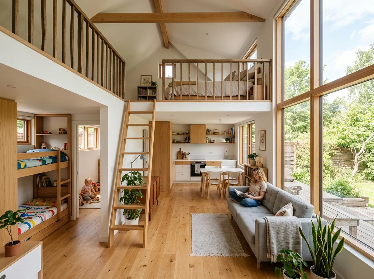 Tiny loft house compact living