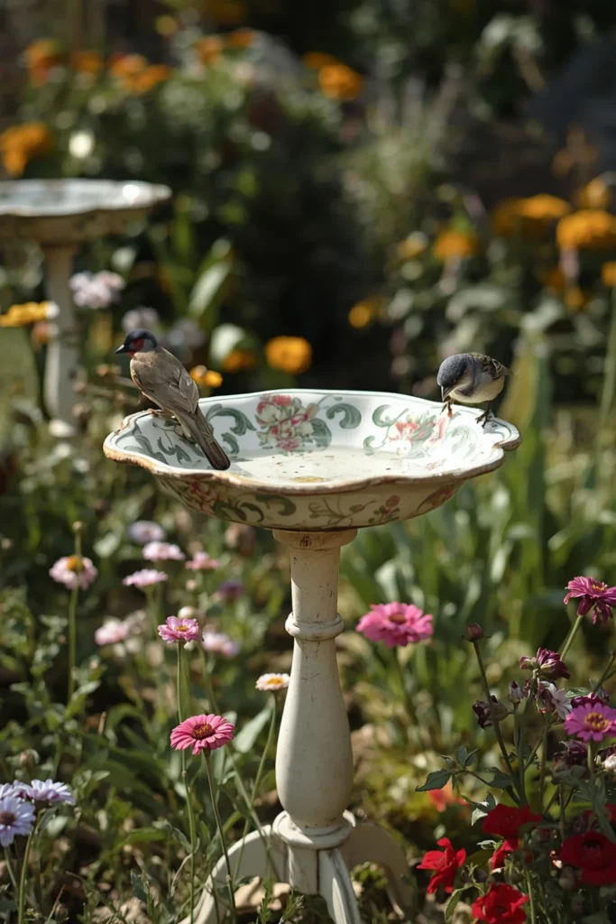 Upcycled Dish or Bowl Bird Bath1