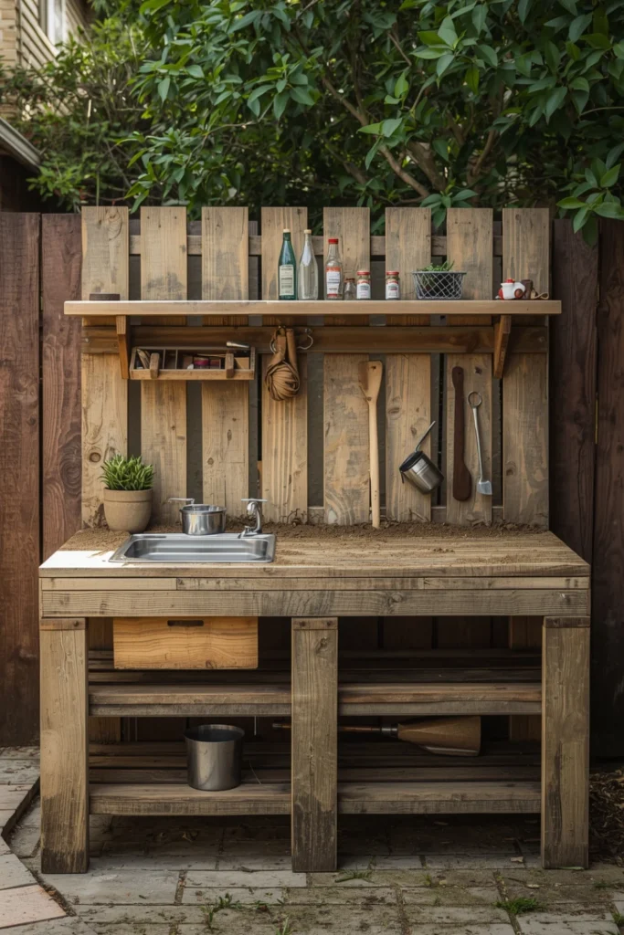 Upcycled Pallet Mud Kitchen2