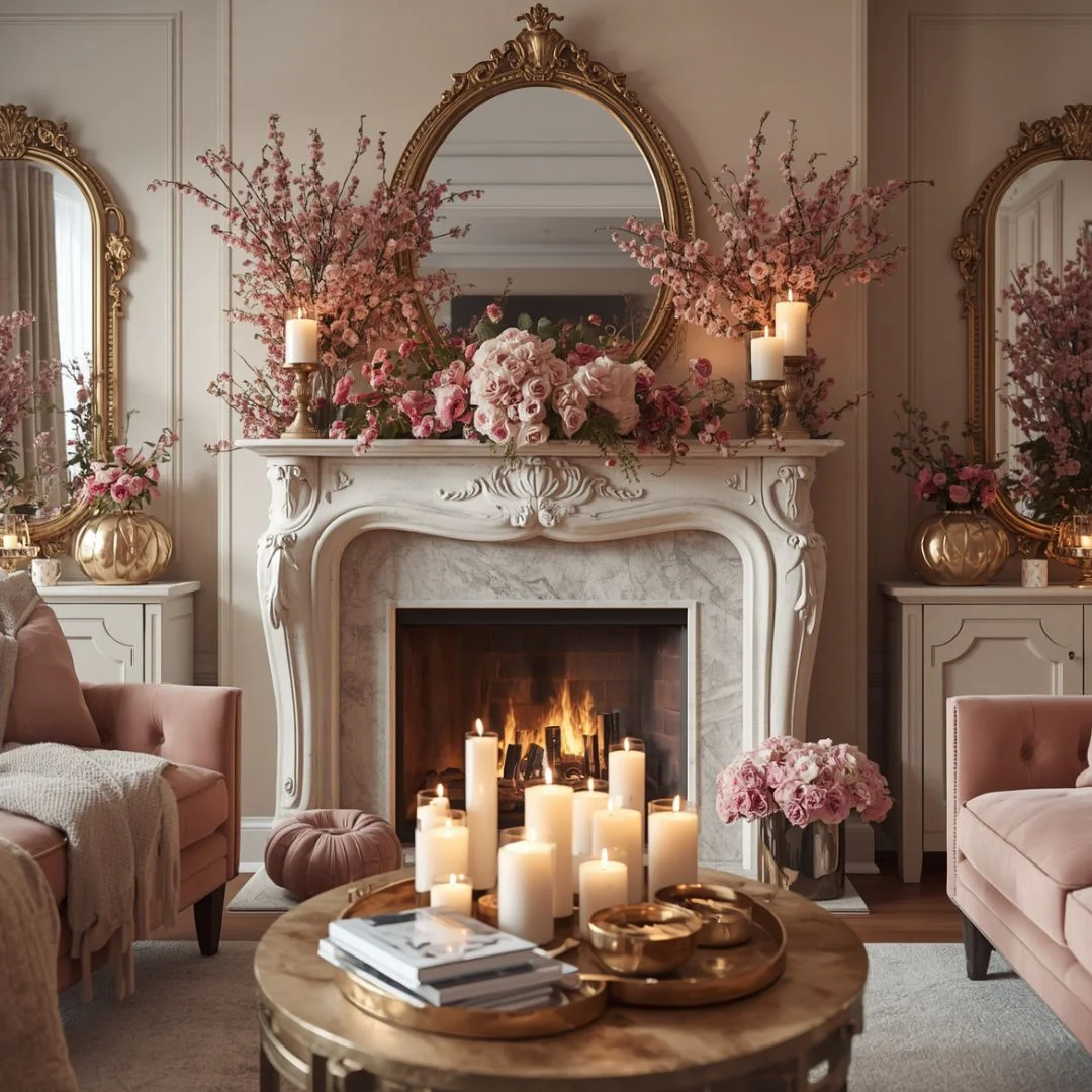 Valentine Mantel Decor Ideas