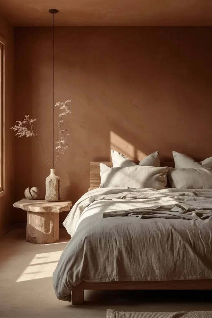 Wabi Sabi Sanctuary With Clay Walls