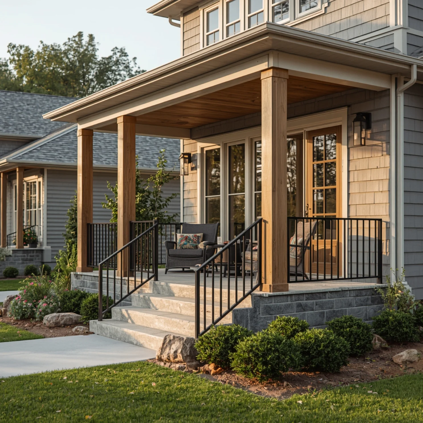 stunning front porch with stylish