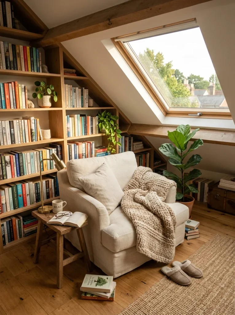 Attic into a Relaxing Reading Nook