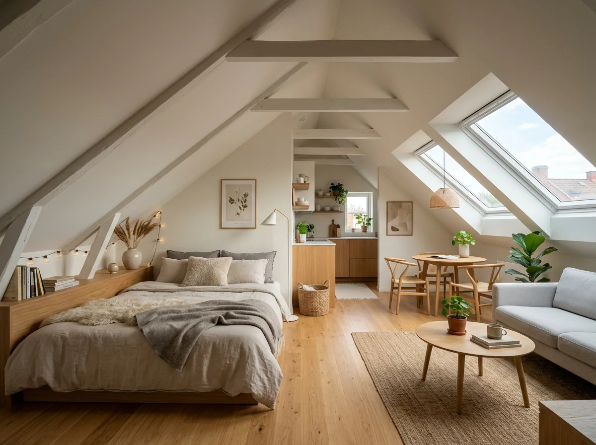Beautiful attic studio apartment