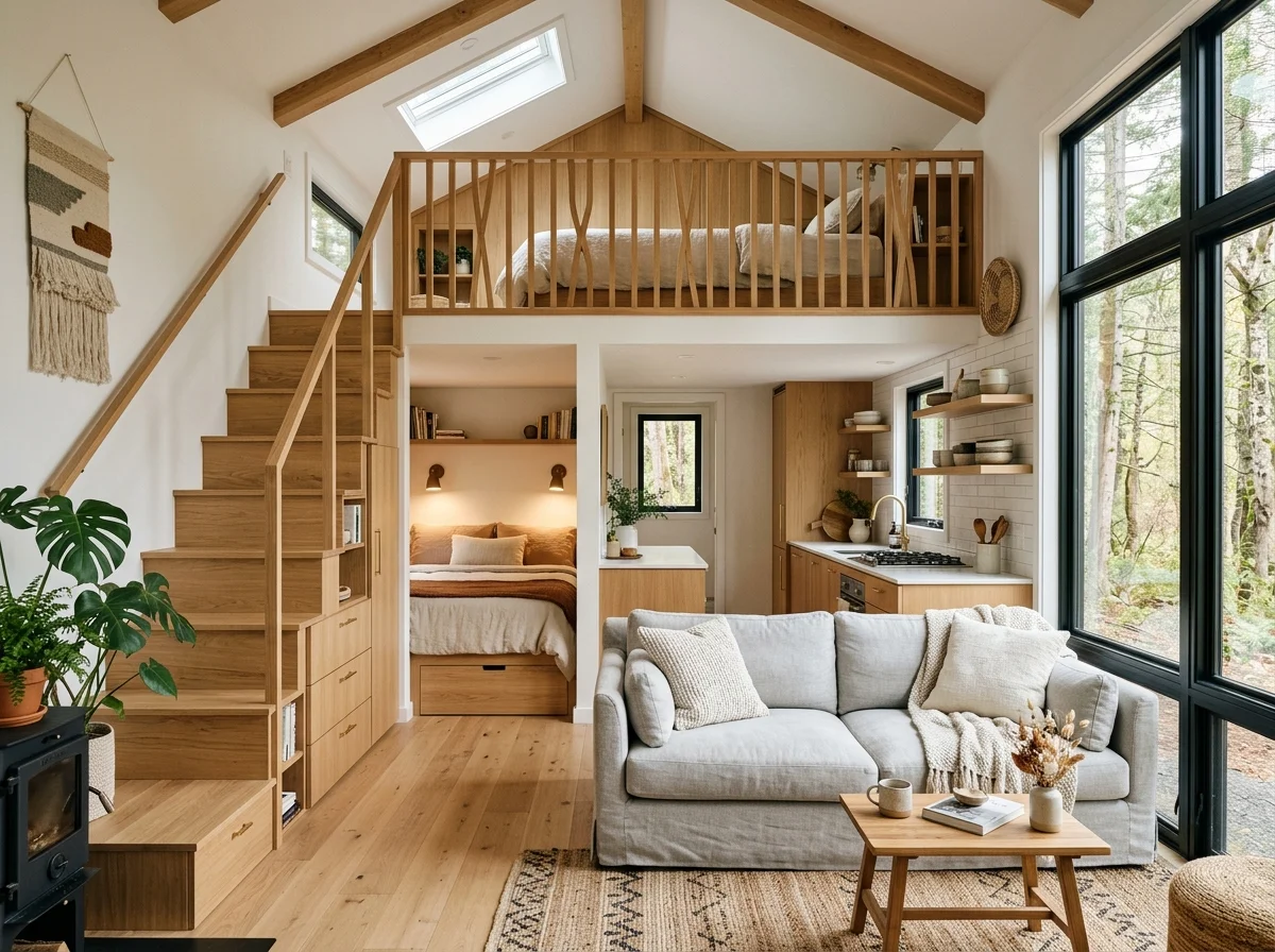 Beautiful modern tiny house interior