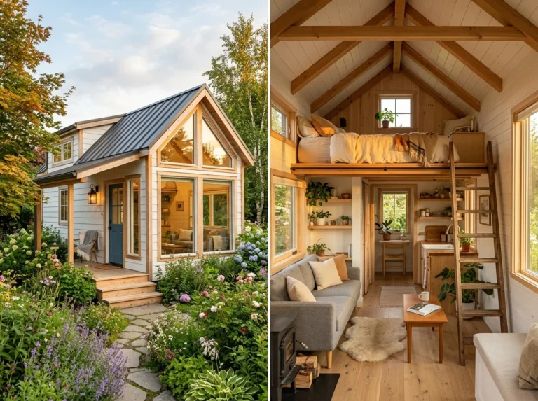 One Bedroom Tiny House Plans with Loft for Cottage Living