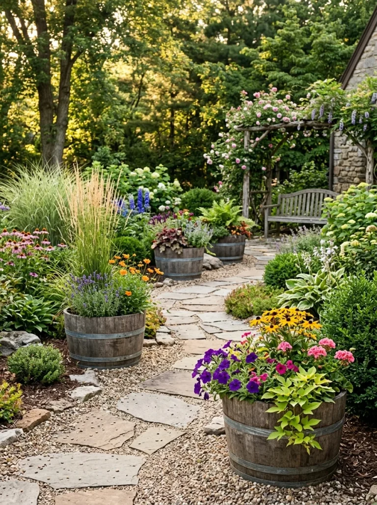 8 Half Barrel Planter Ideas for Beautiful Garden Arrangements